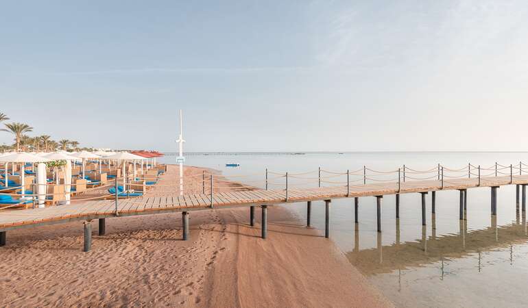 Stranden som deles med søsterhotellet Albatros Laguna Vista